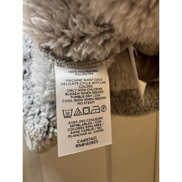 Lou & Grey for Loft Cozy Soft Gray Full Zip Oversized Teddy Bear Jacket Size S - Picture 12 of 13